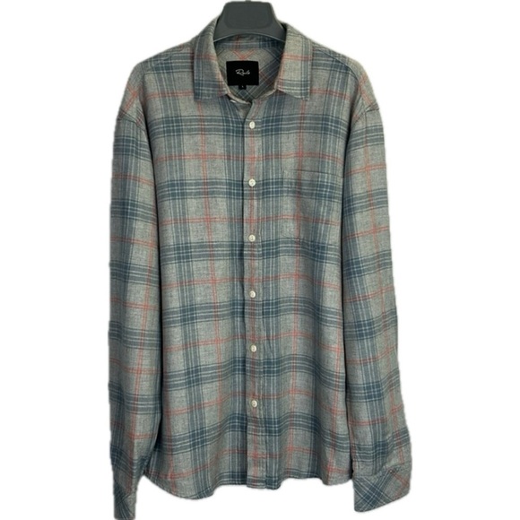 Rails Lennox Cotton Blend Plaid Button-Down Long Sleeve Shirt - Picture 1 of 9